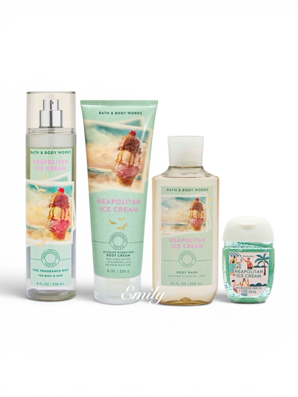 Bath & Body Works NEAPOLITAN ICE CREAM Body Care Set